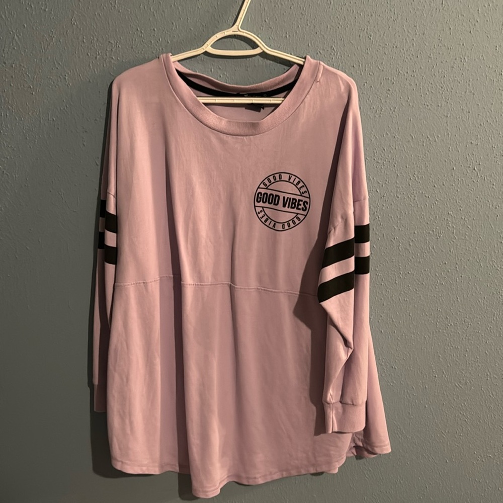 Purple good vibes long sleeve shirt